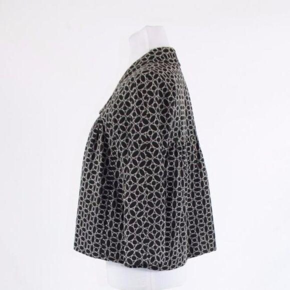 Vintage 90s Y2K Max Studio Retro Cropped Black White Swing Jacket M - Picture 5 of 8